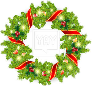 Christmas Wreath Vector 300x279 Christmas Wreath Vector
