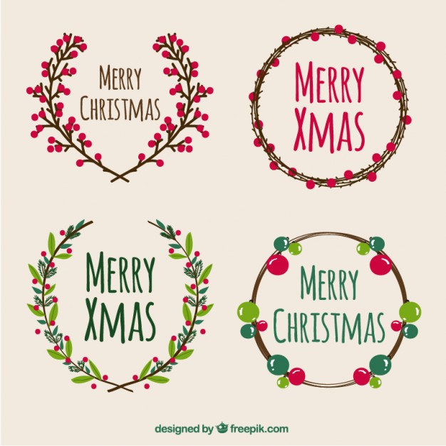 Collection Of Merry Christmas Wreaths Vector Free Download 626x626 Collection Of Merry Christmas Wreaths Vector Free Download