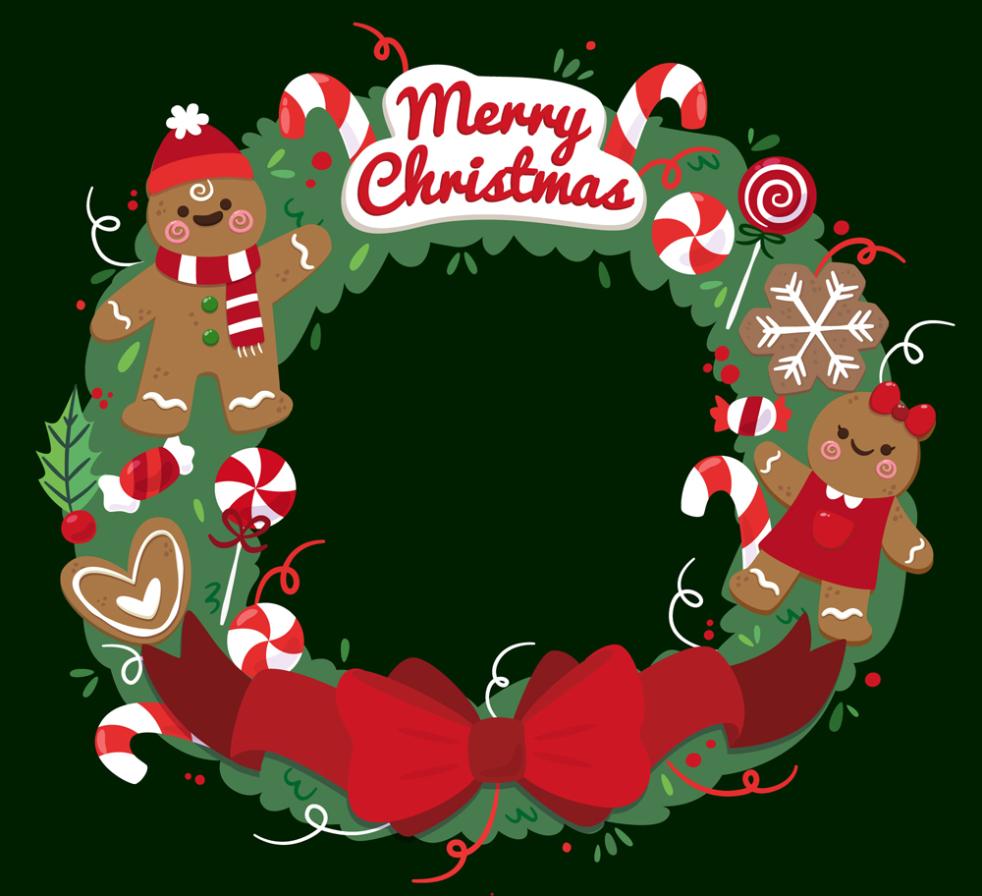Cute Gingerbread Man Christmas Wreath Vector Free Vector Graphic 982x896 Cute Gingerbread Man Christmas Wreath Vector Free Vector Graphic
