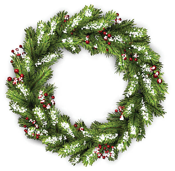 Free Clipart Of Christmas Wreaths 612x598 Free Clipart Of Christmas Wreaths