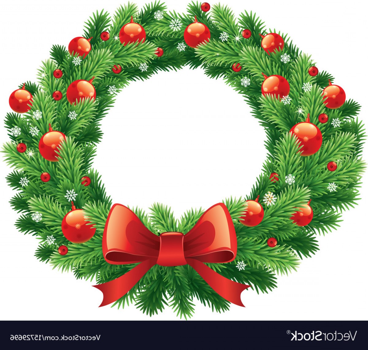 Christmas Wreath Vector Art at Vectorified.com | Collection of ...