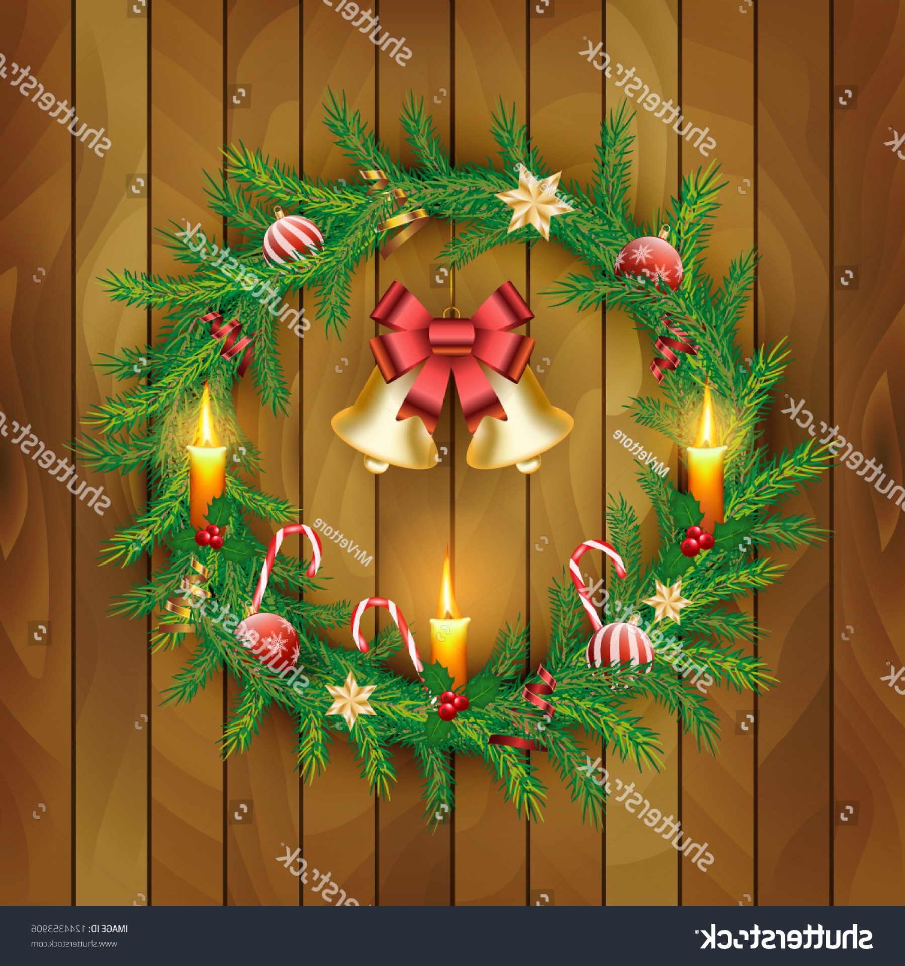 Vector Christmas Wreath Gold Bells Red Handandbeak 1800x1920 Vector Christmas Wreath Gold Bells Red Handandbeak