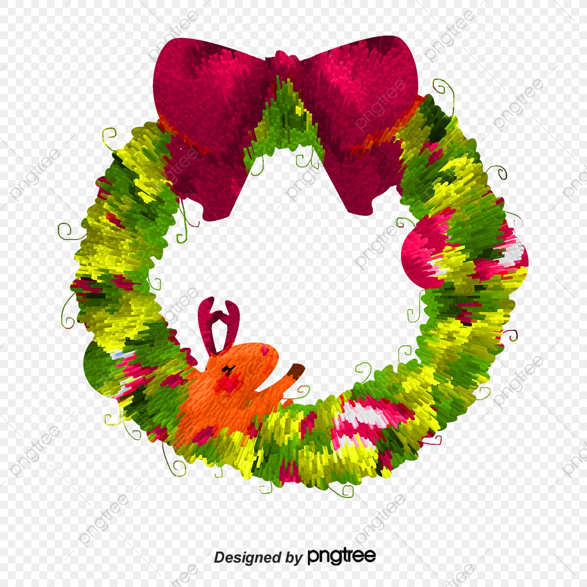 Vector Hand Painted Christmas Wreath, Vector, Hand Painted 1200x1200 Vector Hand Painted Christmas Wreath, Vector, Hand Painted