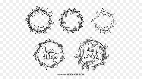Christmas Wreath Drawing Illustration 600x333 Christmas Wreath Drawing Illustration