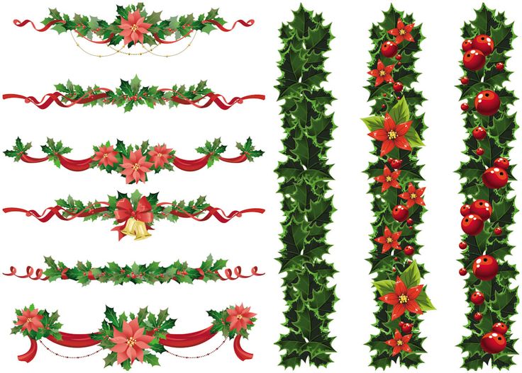 736x527 Christmas Garland Vector Free Vector Graphic Resources Clipart
