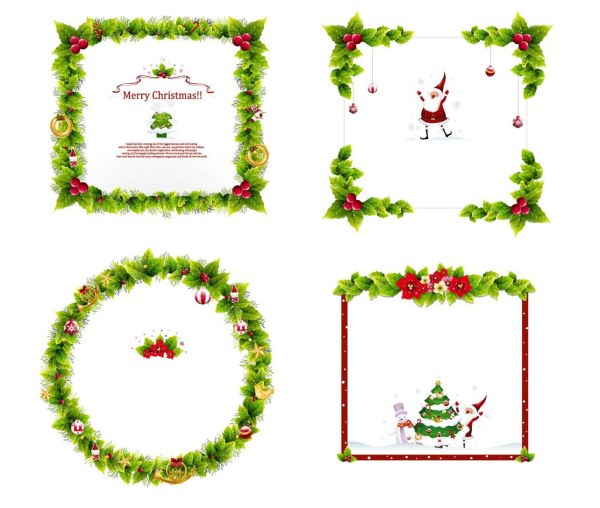 600x508 Christmas Wreath Vector Borders Free Vectors Ui Download