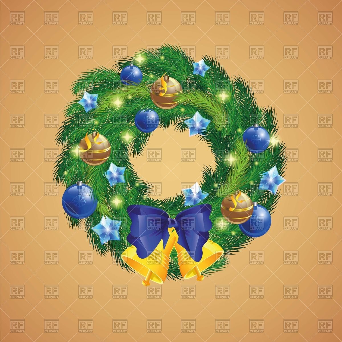 1200x1200 Christmas Wreath Vector Image Of Objects