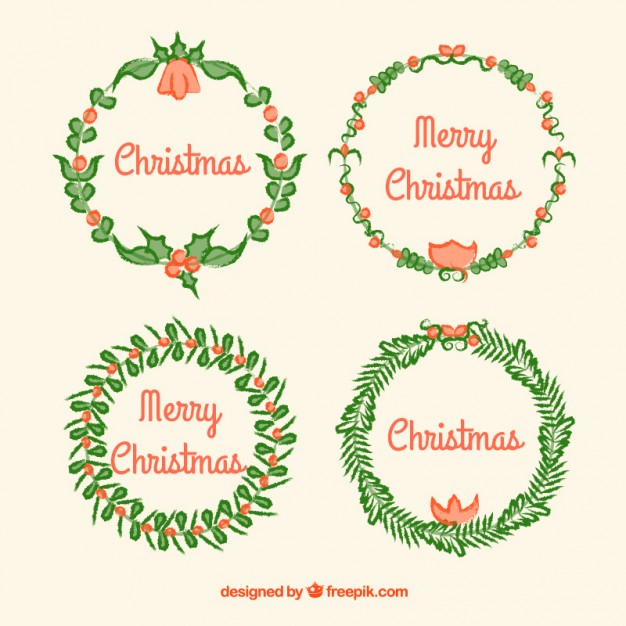 626x626 Collection Of Christmas Wreaths Free Vectors Ui Download