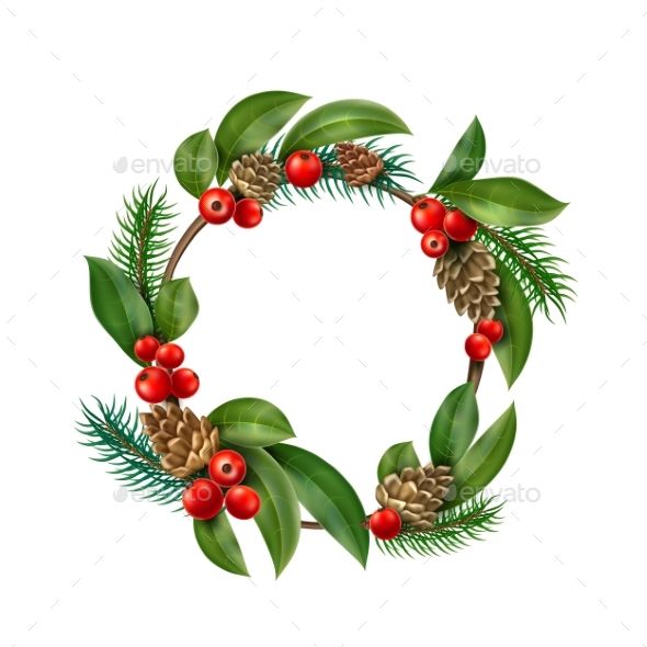 590x590 Vector Christmas Wreath