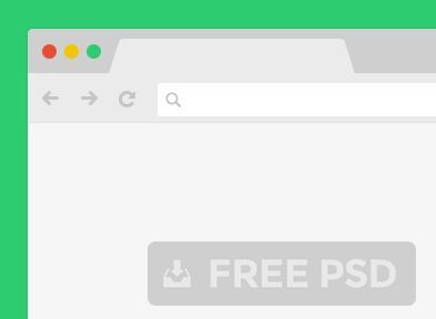 393x288 Free Minimal Flat Chrome Browser Window Template