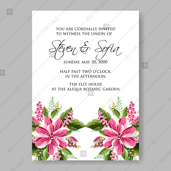 600x600 Chrysanthemum Vector Floral Decor For Wedding Invitation Party
