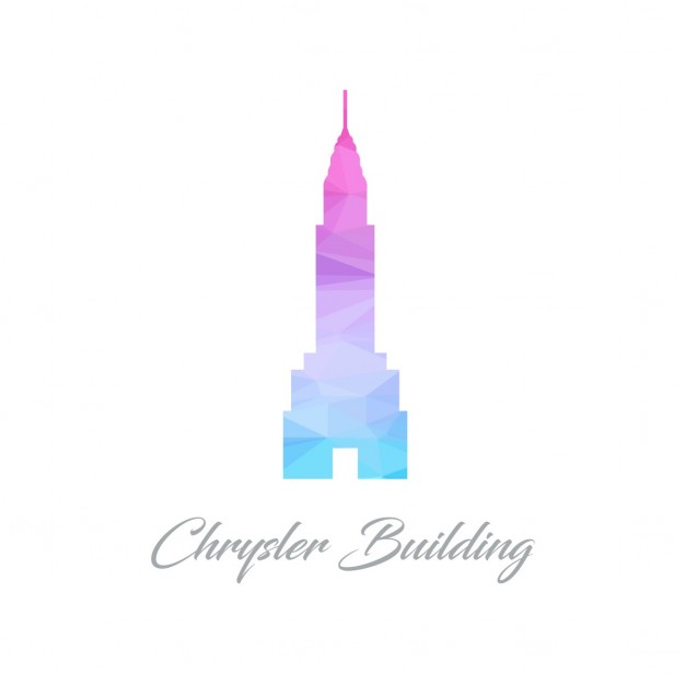 626x626 Chrysler Building, Polygonal Shapes Vector Free Download