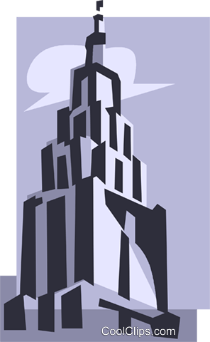296x480 Chrysler Building Royalty Free Vector Clip Art Illustration