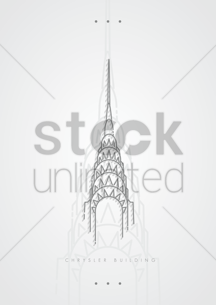 424x600 Chrysler Building Vector Image