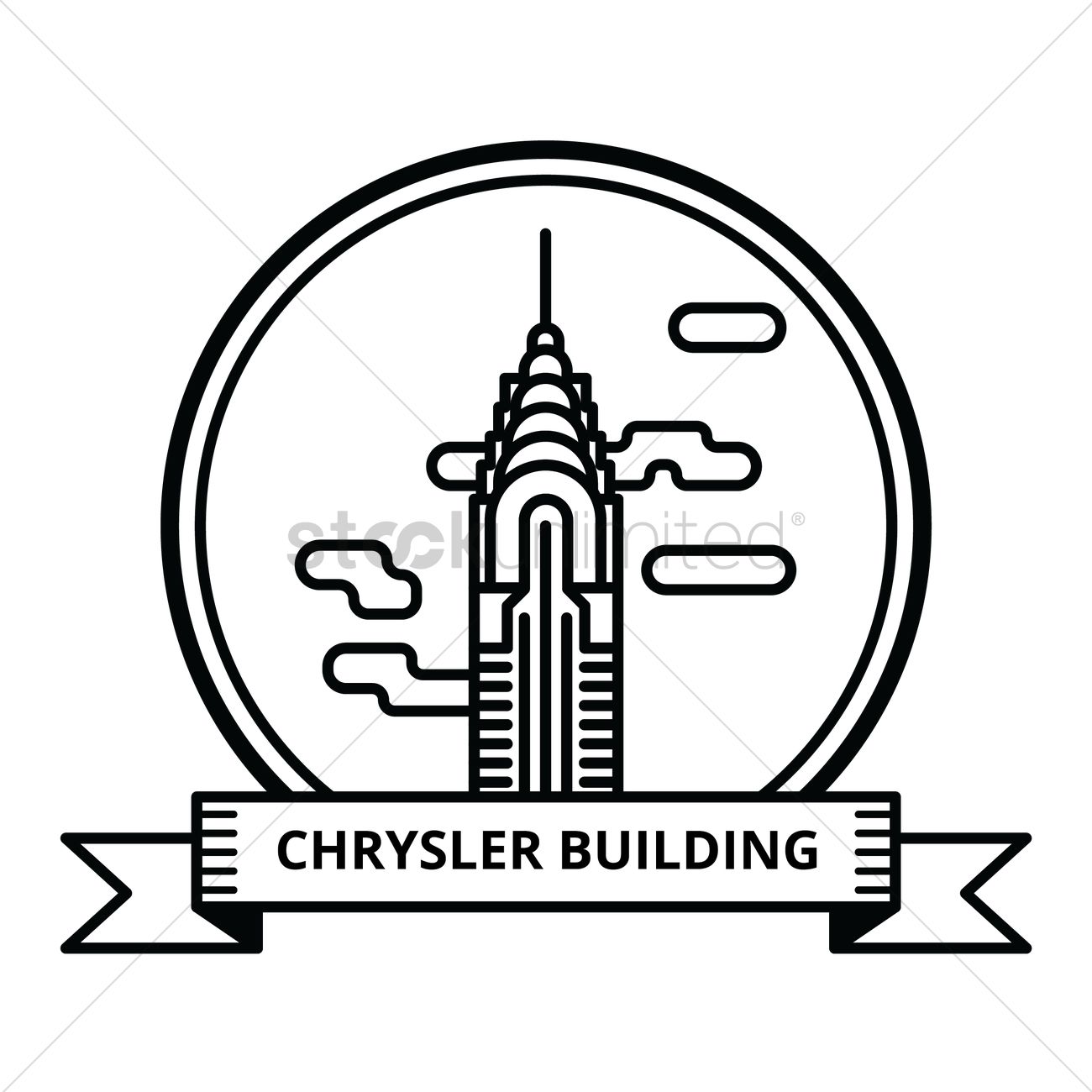 1300x1300 Chrysler Building Vector Image