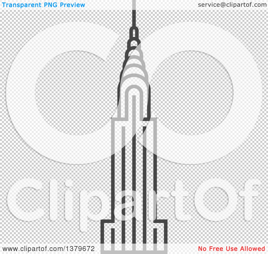 1080x1024 Clipart Of A Grayscale Chrysler Building