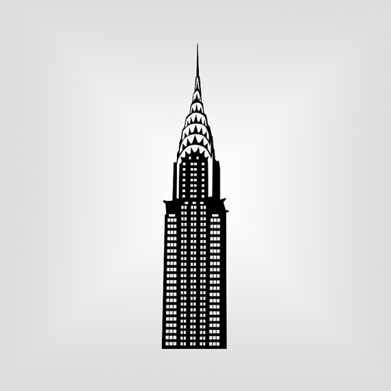 570x570 Chrysler Building, Ny Vector Art, Cricut, Silhouette Cameo