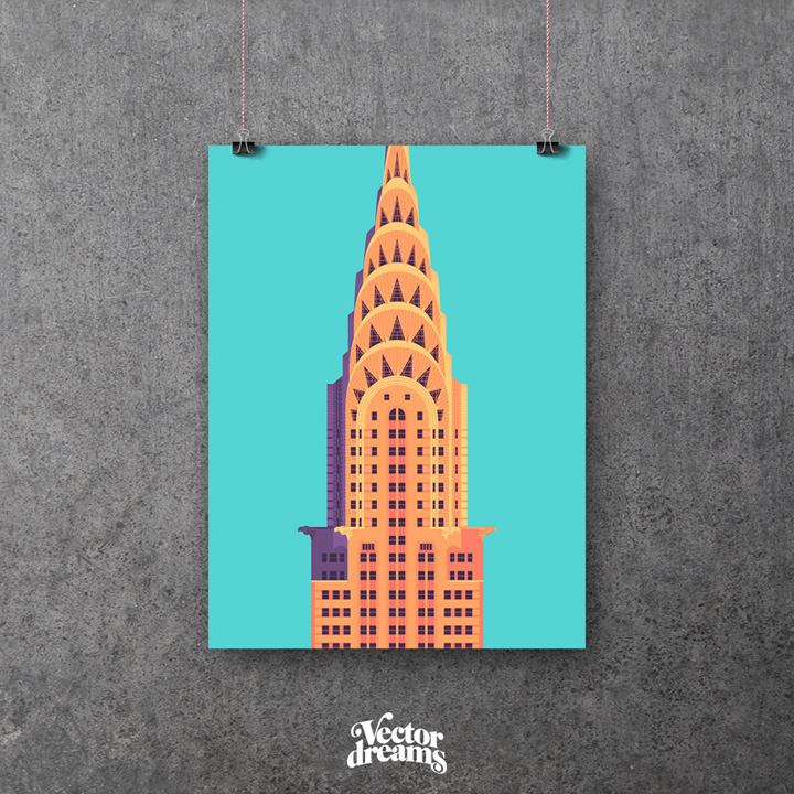 720x720 Chrysler Building Vector Dreams