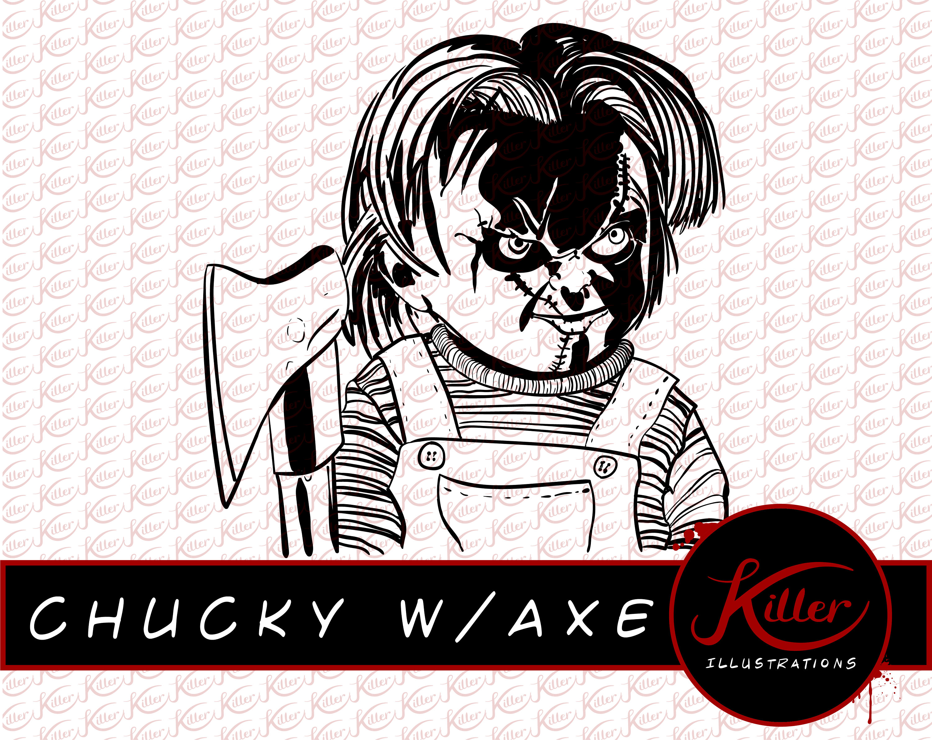 3000x2382 Chucky Waxe Vector Childs Play Clip Art Horrorr Instant Etsy
