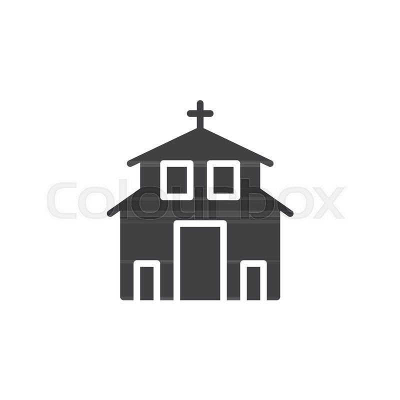 800x800 Church Icon Vector, Filled Flat Sign, Stock Vector Colourbox