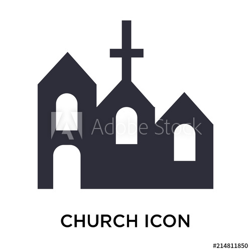 500x500 Church Icon Vector Sign And Symbol Isolated On White Background