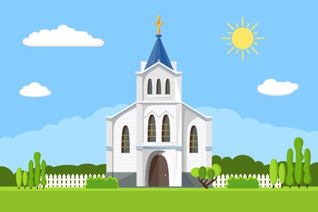 450x300 Church Icon Vector Illustration For Religion Architecture Design
