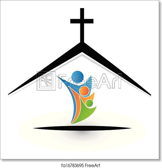 561x581 Free Art Print Of Family In Church Logo Family In Church Icon