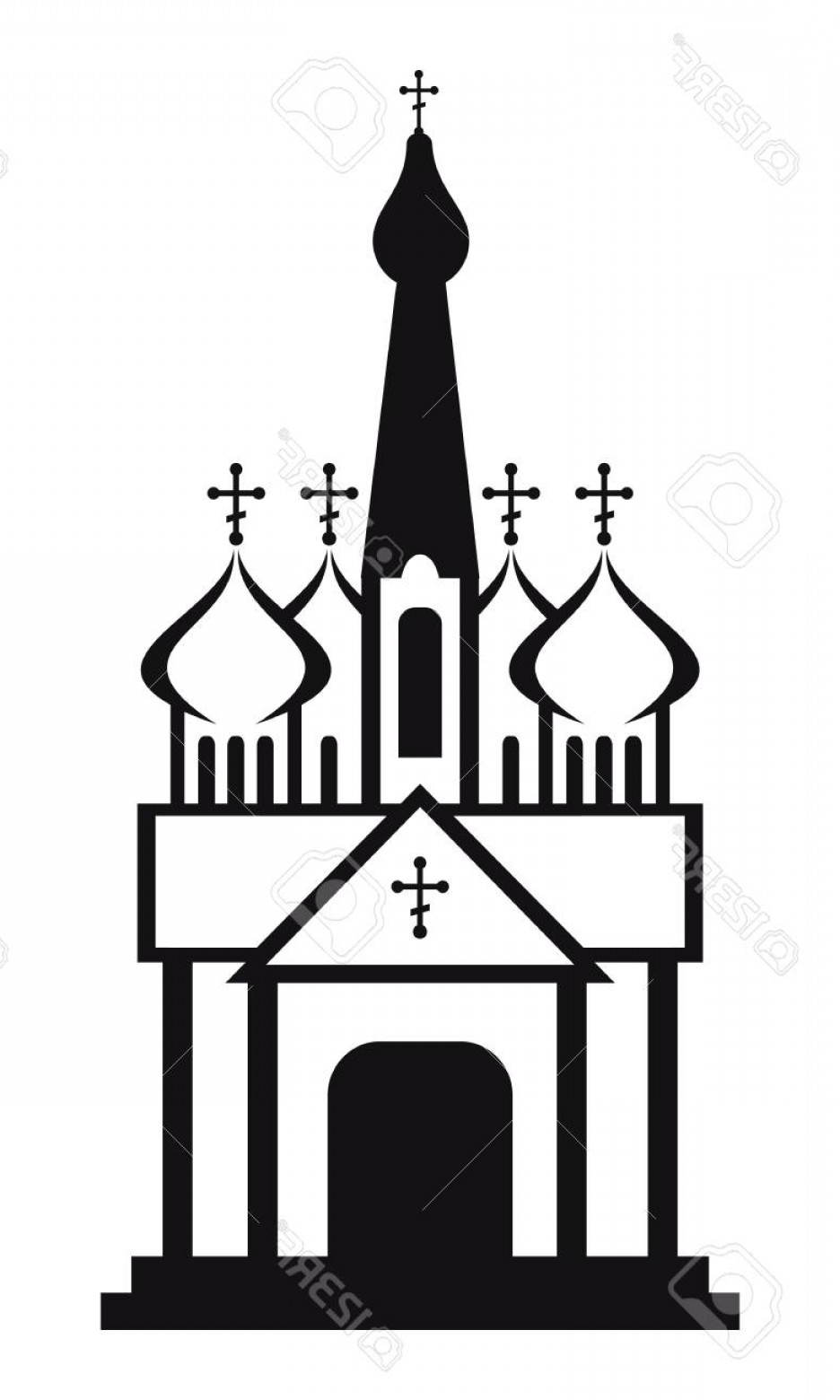 Photostock Vector Silhouette Of Orthodox Domes Christian Church 936x1560 Photostock Vector Silhouette Of Orthodox Domes Christian Church