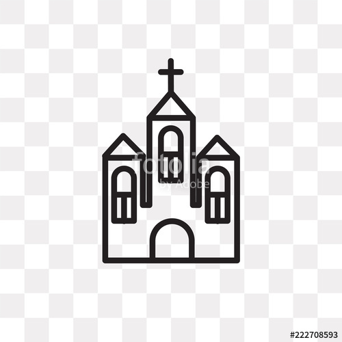 500x500 Church Icon On Transparent Background Modern Icons Vector