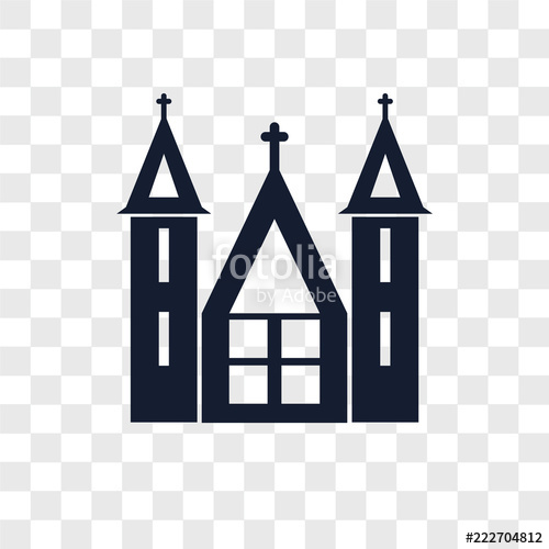 500x500 Church Icons Isolated On Transparent Background Modern
