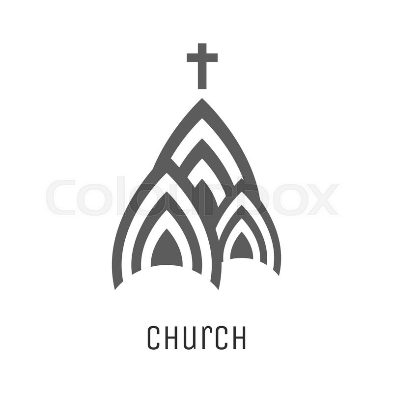 800x800 Church Logo Vector Icon Religious Stock Vector Colourbox