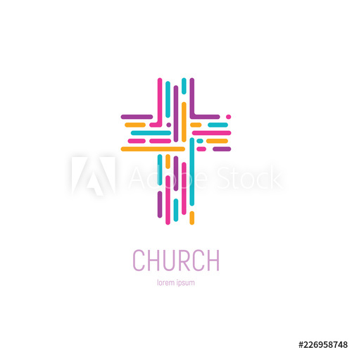 500x500 Abstract Christian Cross Logo Vector Template Church Logo