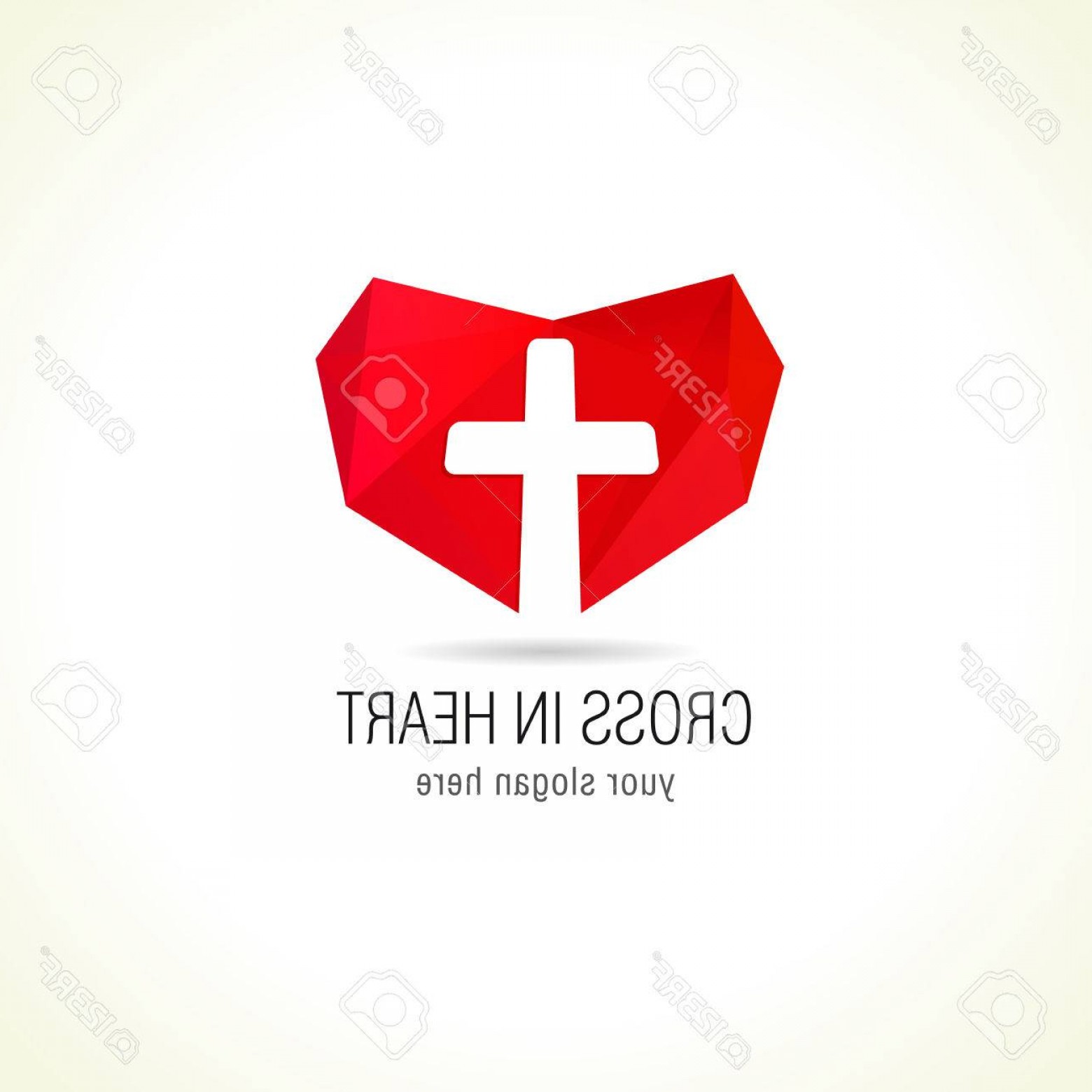 1560x1560 Photostock Vector Cross And Heart Of Faith Christian Church Vector