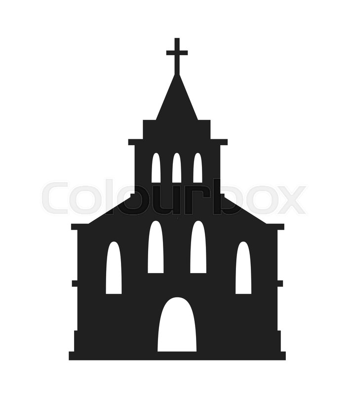 Church Icon Isolated On White Stock Vector Colourbox 719x800 Church Icon Isolated On White Stock Vector Colourbox