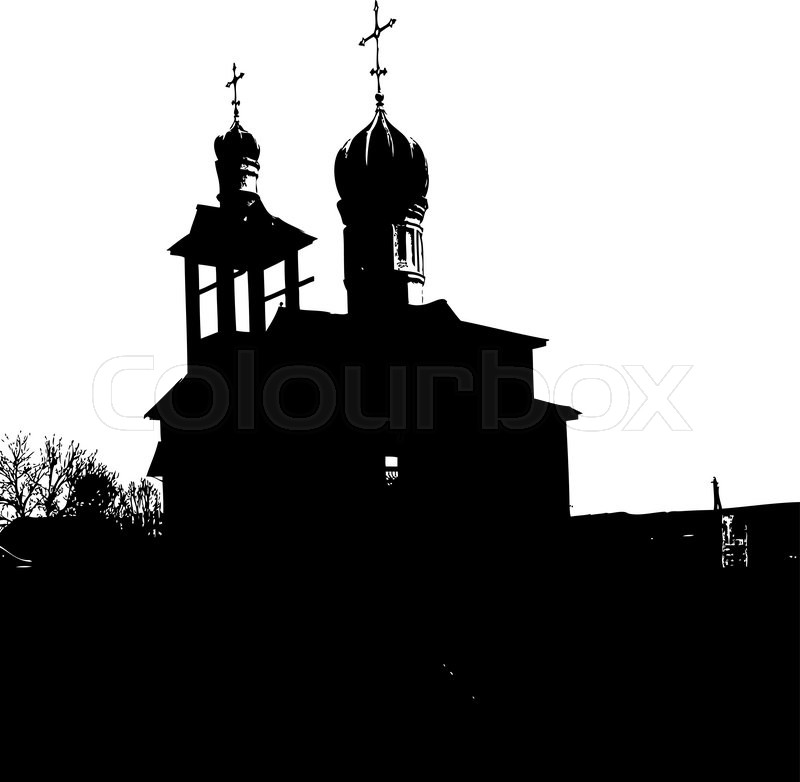 Silhouette Of The Old Church Vector Stock Vector Colourbox 800x782 Silhouette Of The Old Church Vector Stock Vector Colourbox