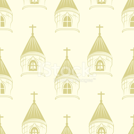 440x440 Church Steeple Pattern Stock Vector
