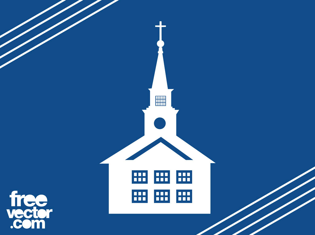 1024x765 Church Building Silhouette Vector Art Graphics