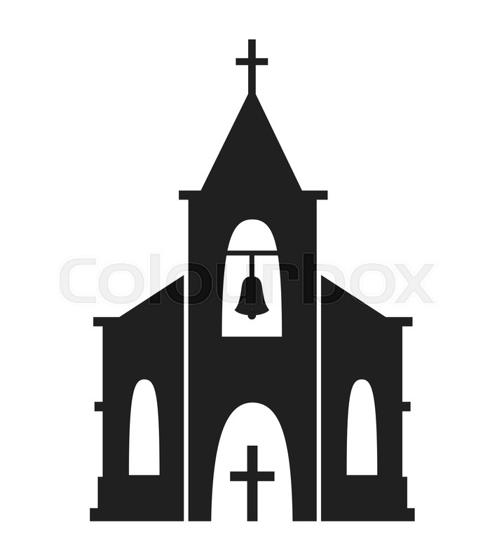 719x800 Church Icon Isolated On White Stock Vector Colourbox