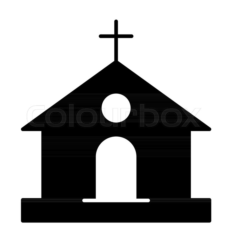 800x800 Catholic Church Solid Icon Building Stock Vector Colourbox