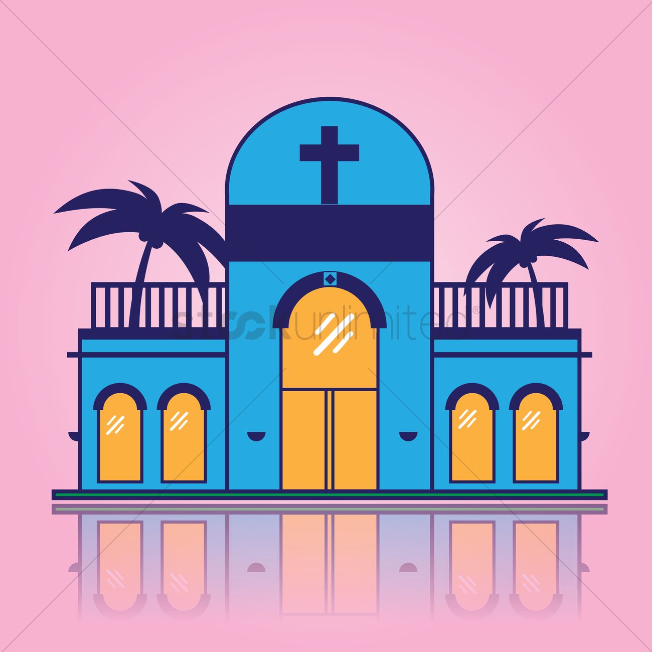 1300x1300 Church Vector Image