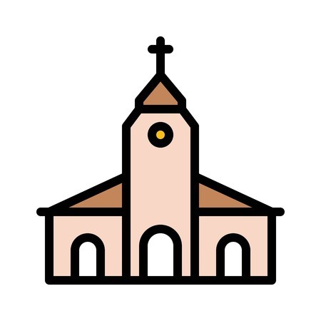 Church Vector, Wedding Related Fiiled Designe Ditable Outline Icon 450x450 Church Vector, Wedding Related Fiiled Designe Ditable Outline Icon