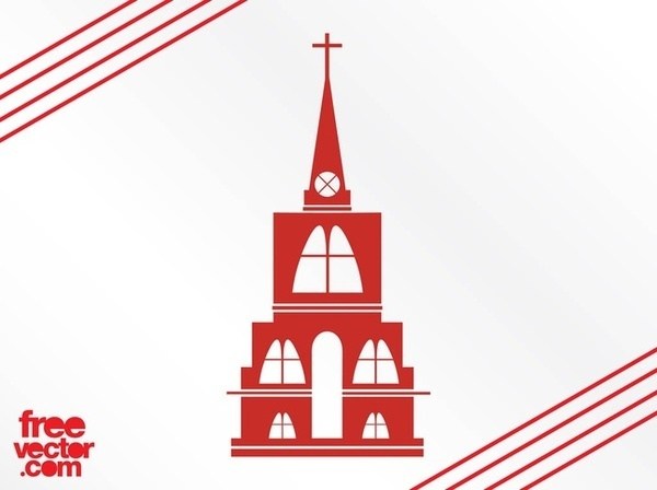 Christian Church Silhouette Free Vector 600x448 Christian Church Silhouette Free Vector