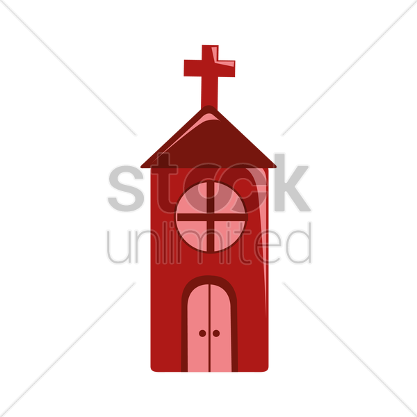 600x600 Church Vector Image