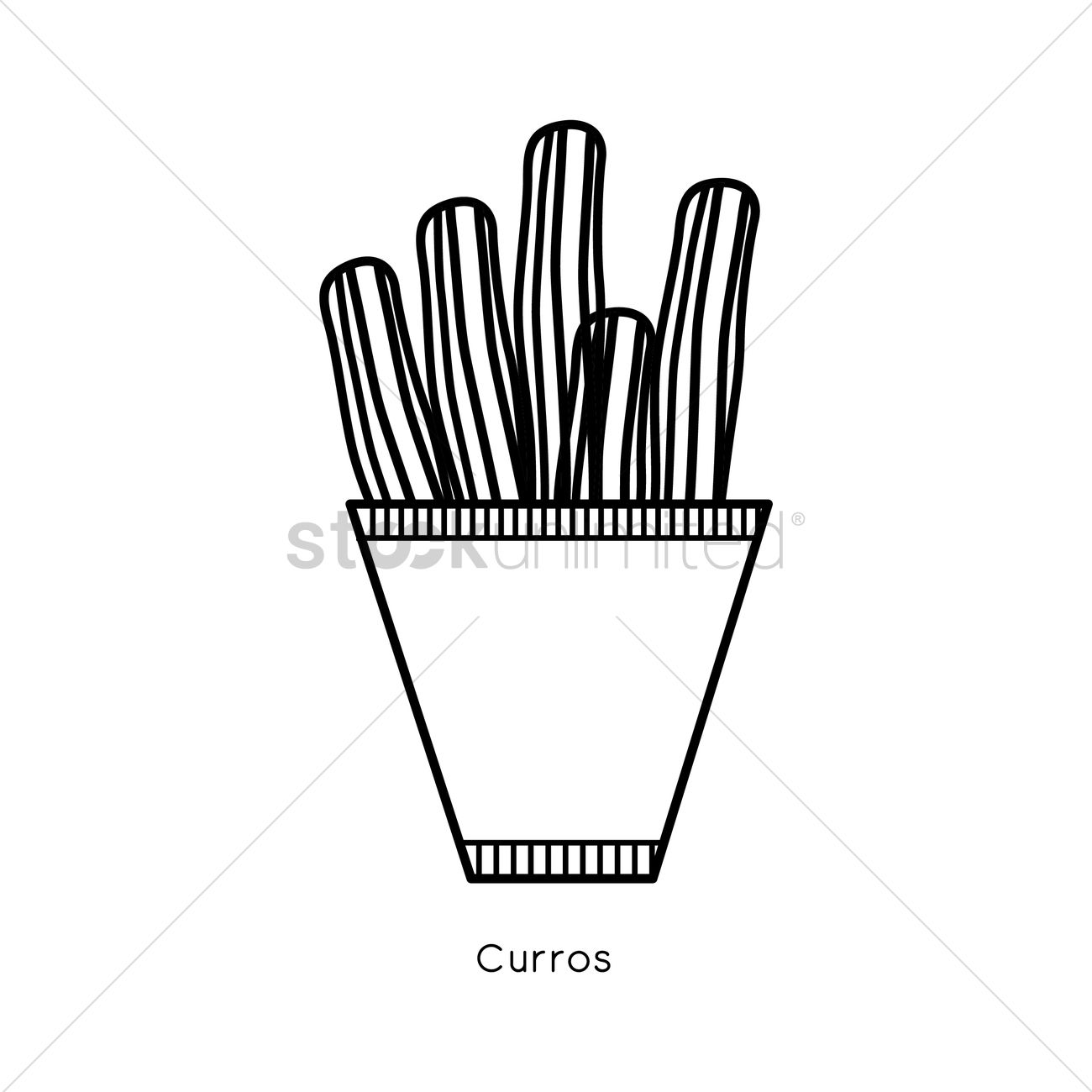 1300x1300 Churros Vector Image