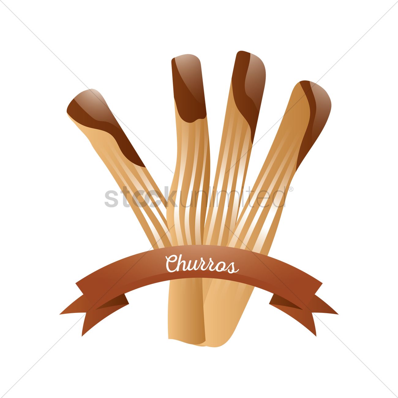 1300x1300 Churros Vector Image
