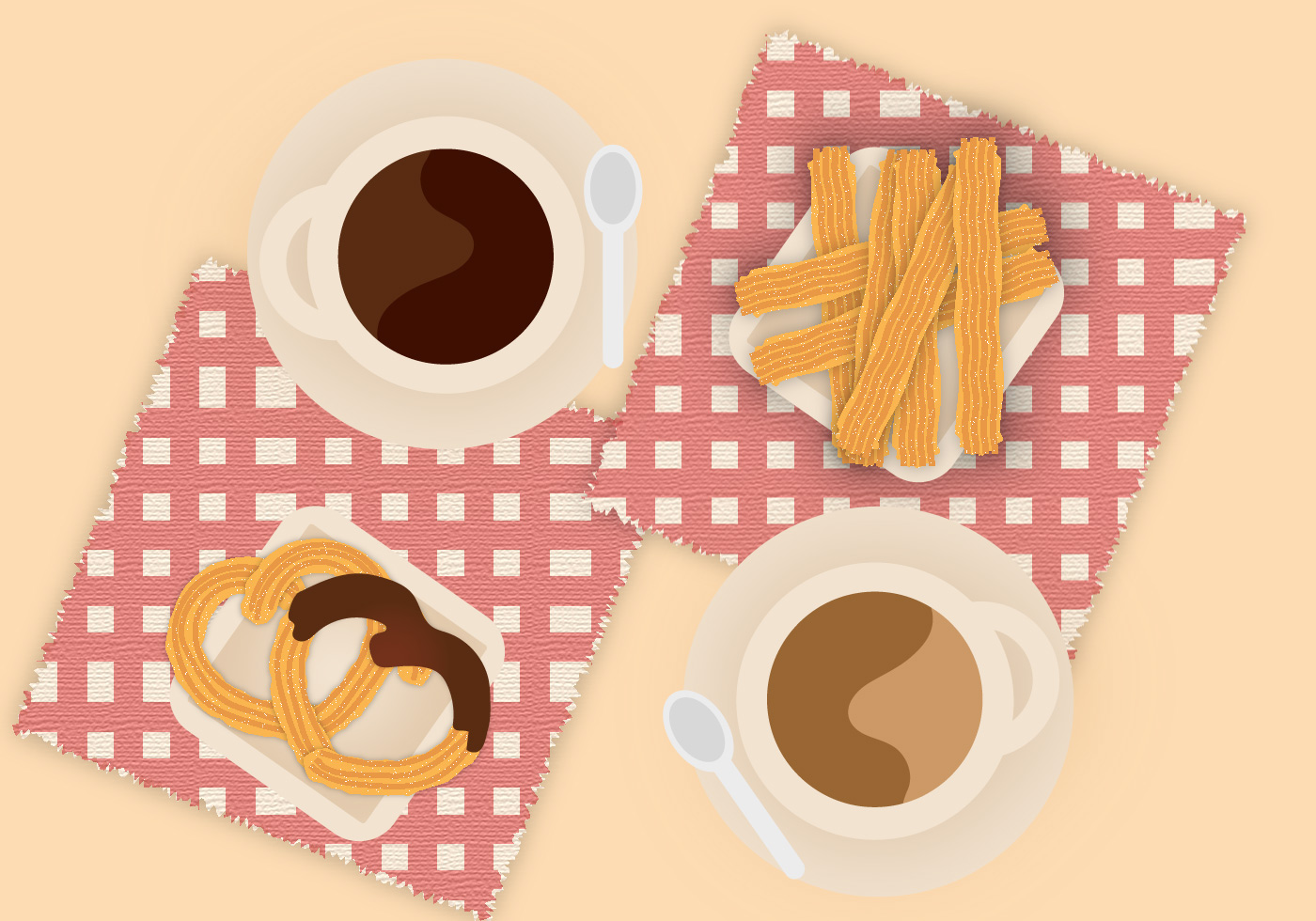 1400x980 Churros Free Vector On Behance