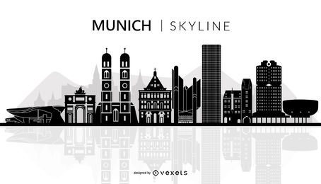454x260 Skyline Silhouette Vector Graphics To Download