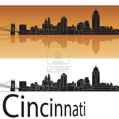 400x400 Stock Vector Decorations Cincinnati Skyline, Cincinnati Tattoo