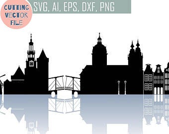 340x270 Cincinnati Ohio City Vector Skyline Cincinnati Etsy