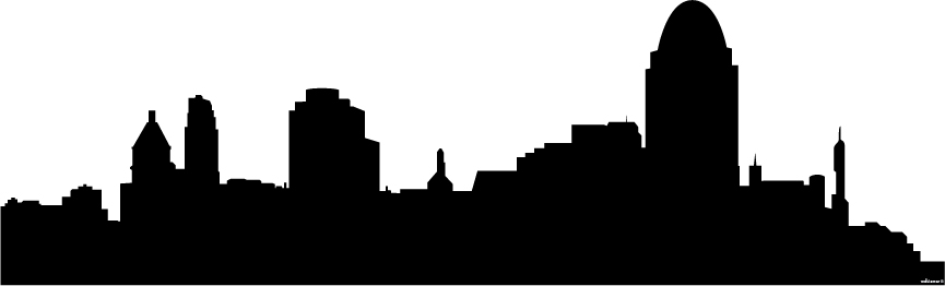 865x262 Cincinnati Skyline Silhouette